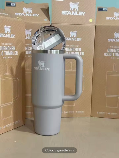 STANLEY Adventure Series H2.0 Stainless Steel Vacuum Straw Cup 887ml, RetroOutdoor Design Large Capacity Insulated Tumbler