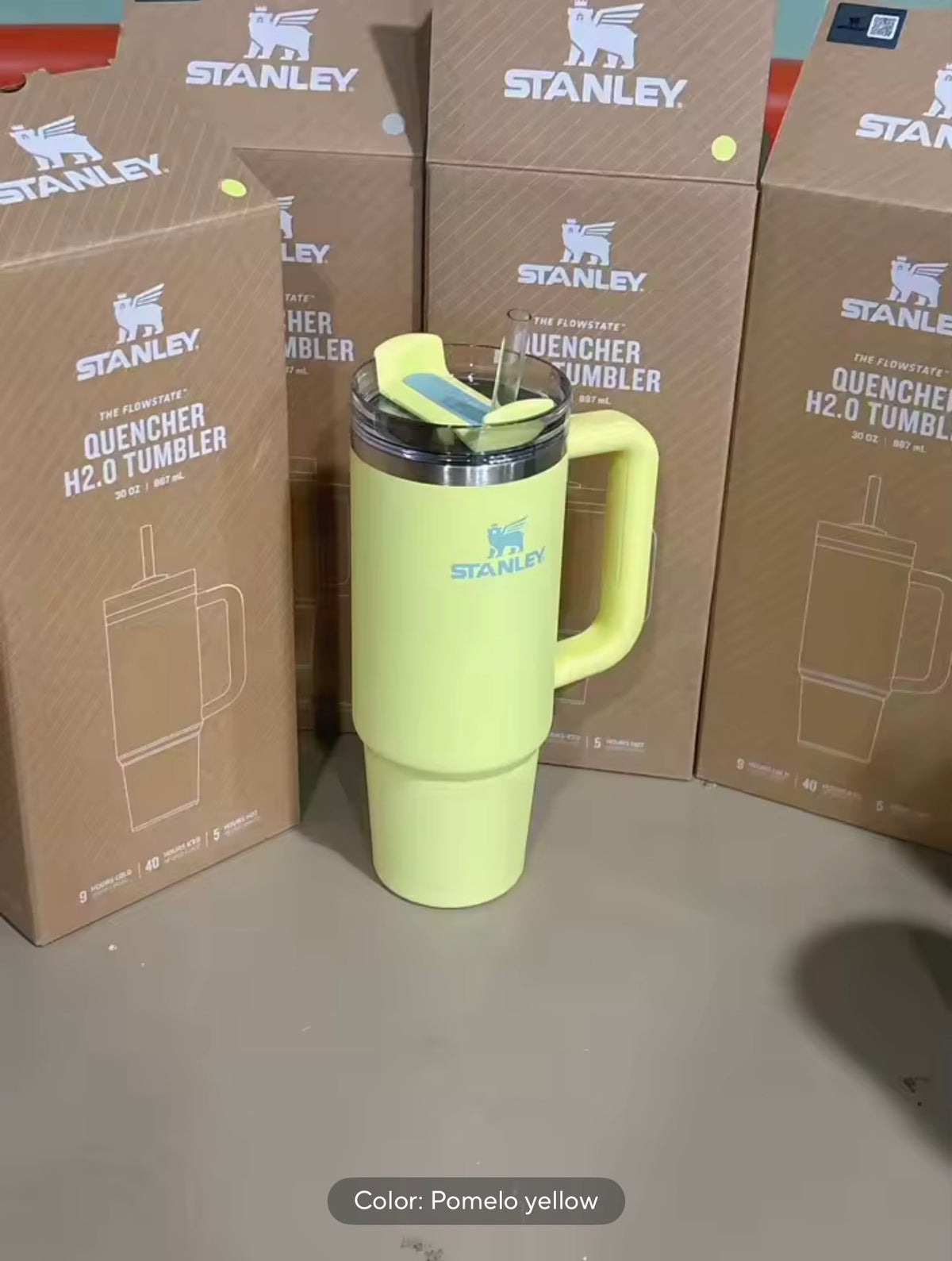 STANLEY Adventure Series H2.0 Stainless Steel Vacuum Straw Cup 887ml, RetroOutdoor Design Large Capacity Insulated Tumbler
