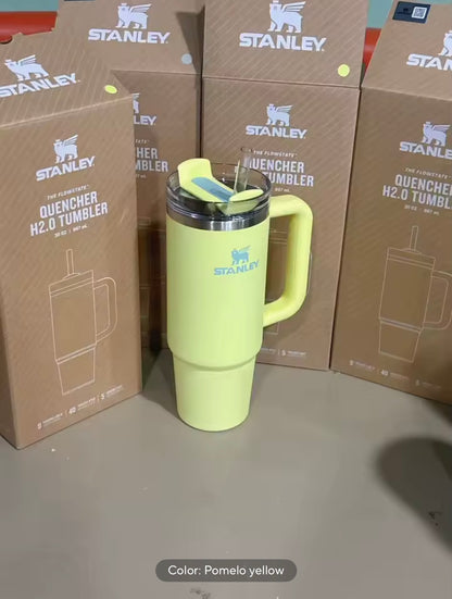 STANLEY Adventure Series H2.0 Stainless Steel Vacuum Straw Cup 887ml, RetroOutdoor Design Large Capacity Insulated Tumbler