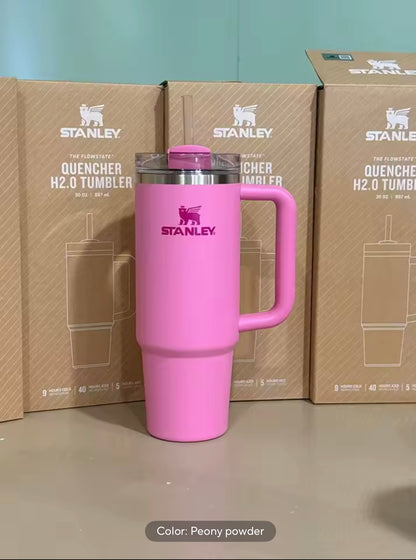 STANLEY Adventure Series H2.0 Stainless Steel Vacuum Straw Cup 887ml, RetroOutdoor Design Large Capacity Insulated Tumbler